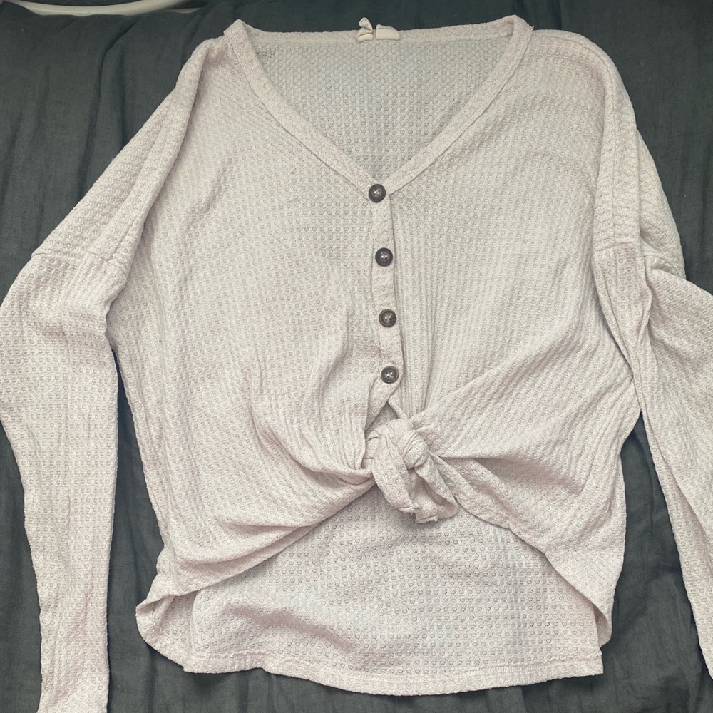 off white button down sweater